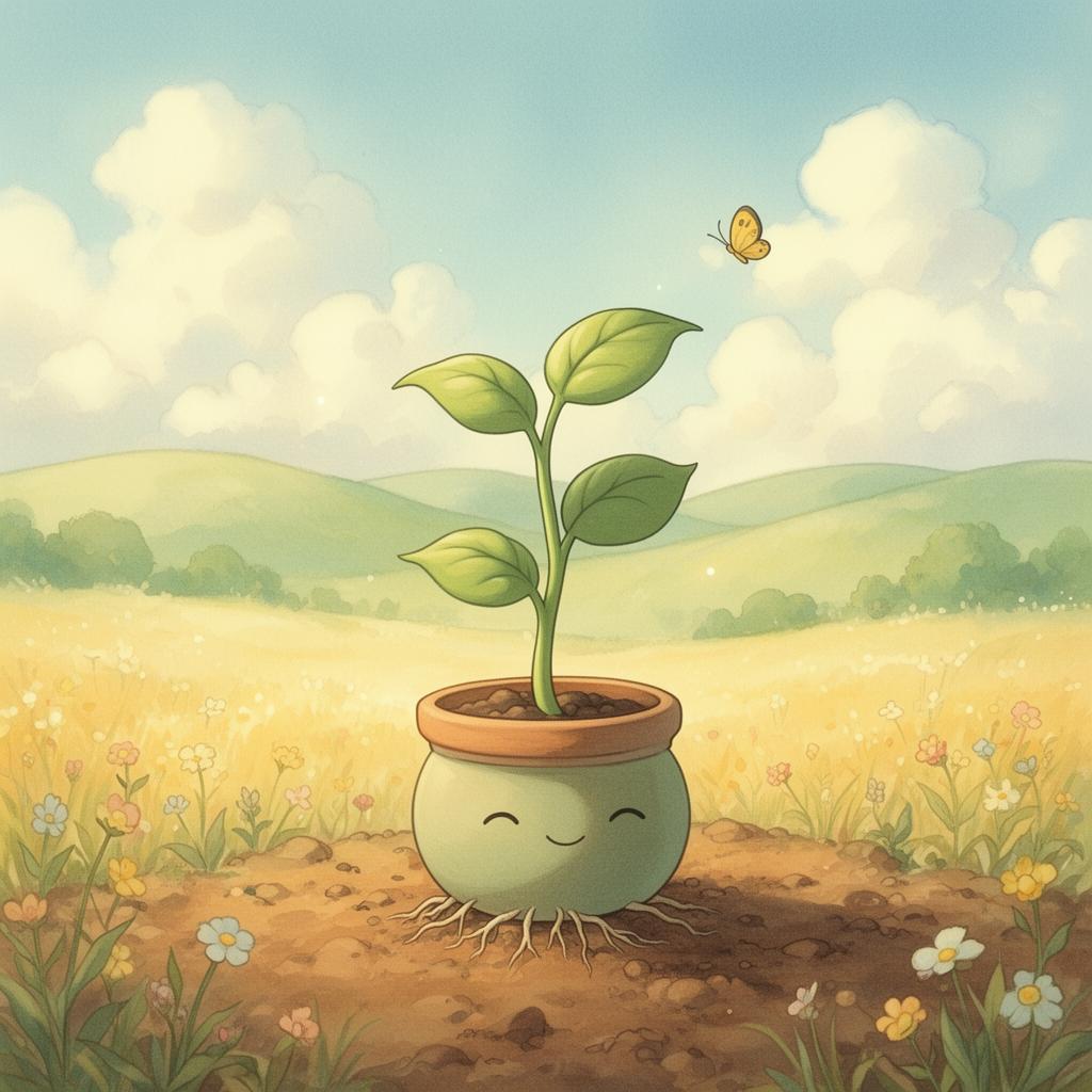 Grounded plant character